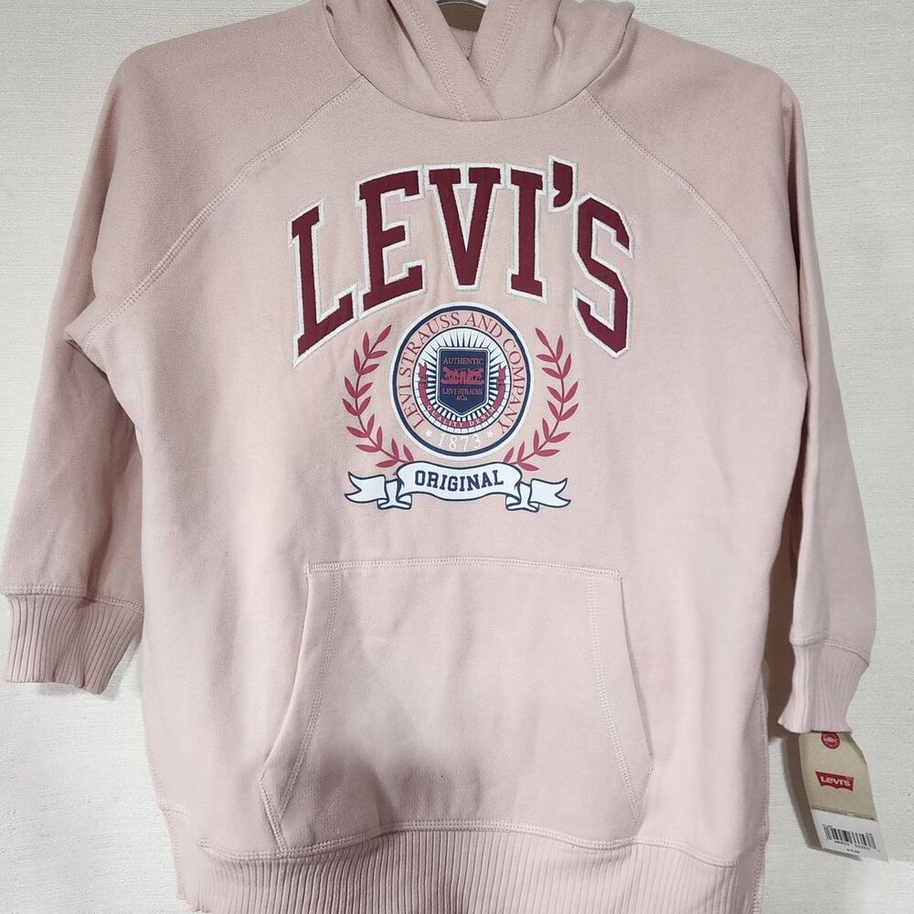 Levi's kids pink hoodie small age 8-10